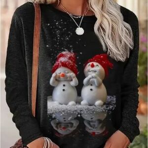 NWOT Snowman Long Sleeve Tee Shirt